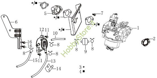 Picture of Carburatore EF 107 L/16 KH Cat. 2015 Trattorino