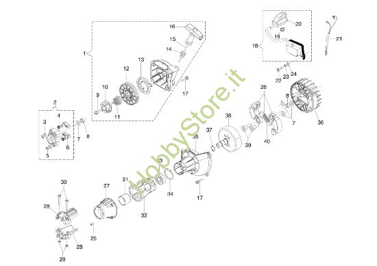 Picture of Avviamento e frizione 8410 Decespugliatore