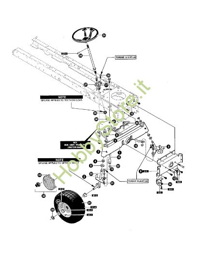Picture of Gruppo sterzo GRAND PRIX 12.5 - (1°Sr.) Trattorino - 1ª serie (Fino a Settembre 98)