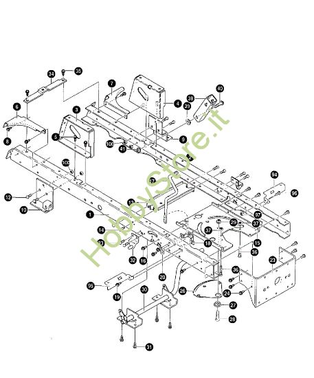Picture of Gruppo telaio (1/2) GRAND PRIX 12.5 - (2°Sr.) Trattorino - 2ª serie (Da Ottobre 98)