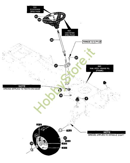Picture of Gruppo sterzo GRAND PRIX 12.5 - (2°Sr.) Trattorino - 2ª serie (Da Ottobre 98)
