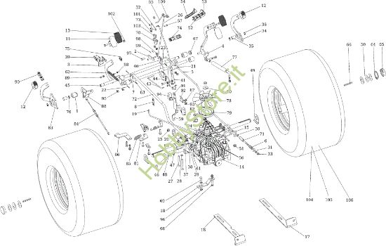 Picture of Trasmissione EF 106/24 KH 4X4 (K2400AVD V-twin) Cat. 2016 Trattorino