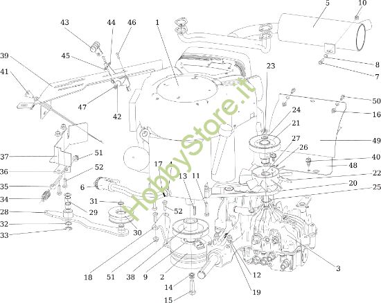 Picture of Motore TUAREG 92 EVO (K2400AVD V-Twin) Cat.2016 Trattorino