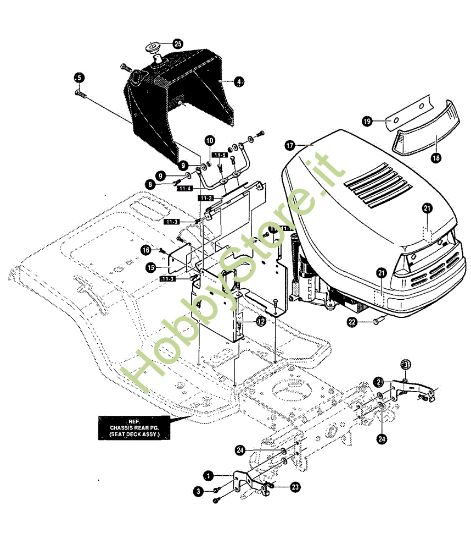 Picture of Gruppo telaio anteriore GRAND PRIX 15.5 - (1°Sr.) Trattorino - 1ª serie (Fino a Settembre 98)