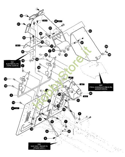 Picture of Gruppo telaio posteriore (1/3) GRAND PRIX 15.5 - (2°Sr.) Trattorino - 2ª serie (Da Ottobre 98)