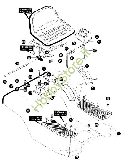 Picture of Gruppo telaio posteriore (2/3) GRAND PRIX 15.5 - (2°Sr.) Trattorino - 2ª serie (Da Ottobre 98)