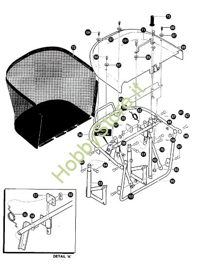 Picture of Gruppo telaio posteriore (3/3) GRAND PRIX 15.5 - (2°Sr.) Trattorino - 2ª serie (Da Ottobre 98)