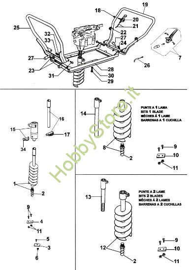 Picture of Gruppo barella e punte TR 1581 R Mototrivella