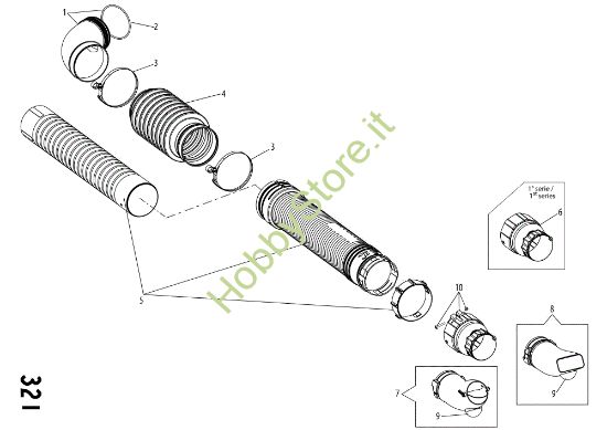 Picture of Tubo prolunga D.100 SA 9000 Soffiatore