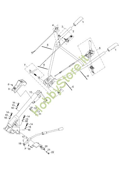 Picture of Manubrio MZ 2097 RKS (K800 HC) Motozappa