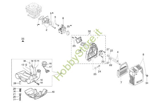 Picture of Serbatoio e filtro aria STARK 3810 S Decespugliatore
