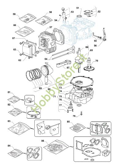 Picture of Gruppo motore EF 98L/14,5 K H Cat. 2017 Trattorino