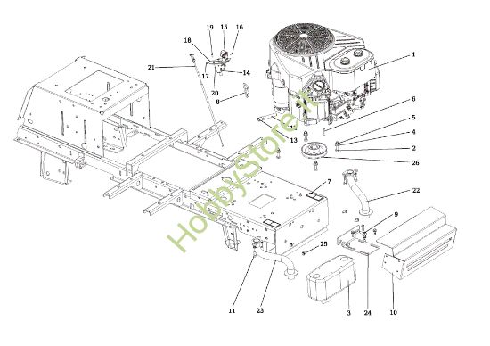 Picture of Motore EF 106/24 KH (K2400AVD V-twin) Cat. 2017 Trattorino