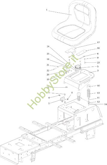 Picture of Cofano (1/2) EF 106/24 KH (K2400AVD V-twin) Cat. 2017 Trattorino