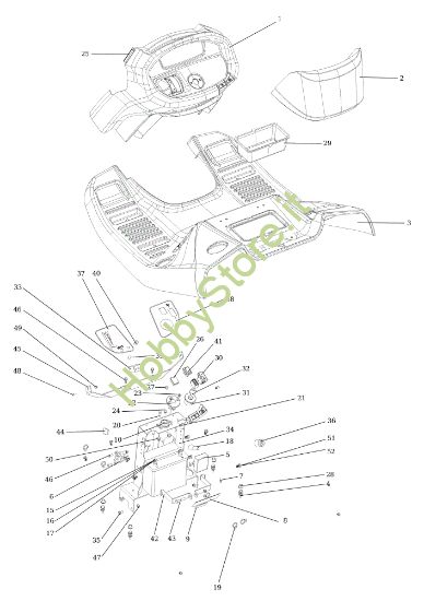 Picture of Cruscotto EF 106/24 KH (K2400AVD V-twin) Cat. 2017 Trattorino