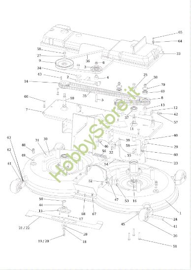 Picture of Piatto di taglio (1/2) EF 124/22 HP Trattorino