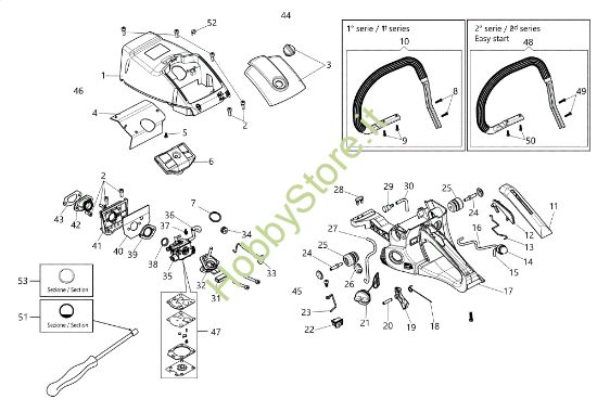 Picture of Serbatoio e filtro aria MTH 5600 (Euro 2 - Euro 5) Motosega
