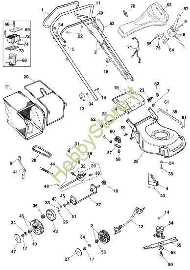 Picture of Esploso (Fino a maggio '05) LR 48 TBXE Rasaerba