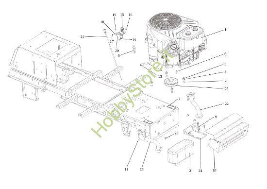 Picture of Motore EF 106/24 KH 4X4 (K2400AVD V-twin) Cat. 2018 Trattorino