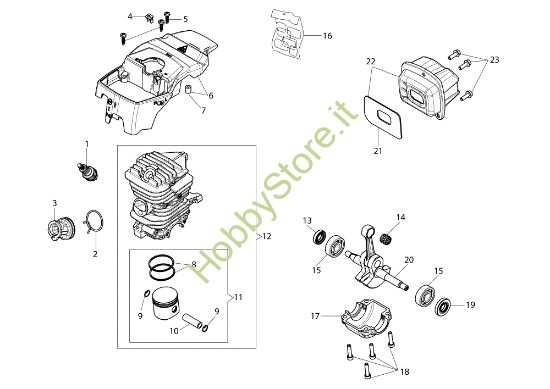 Picture of Motore MT 411 (Euro 1) Motosega