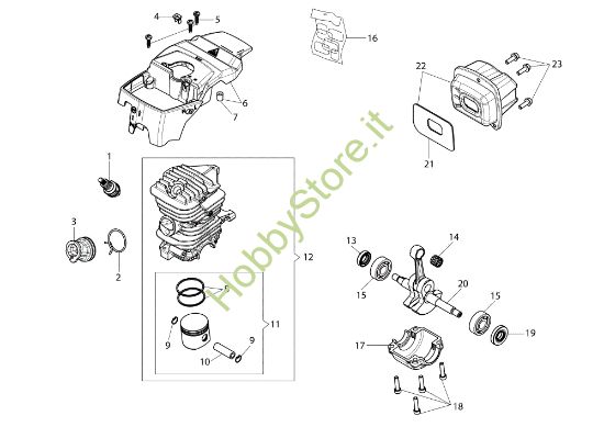 Picture of Motore MT 451 (Euro 1) Motosega