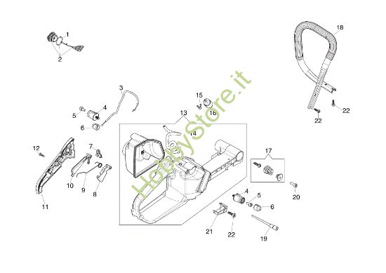 Picture of Serbatoio e impugnatura MT 6510 (EURO 5) Motosega