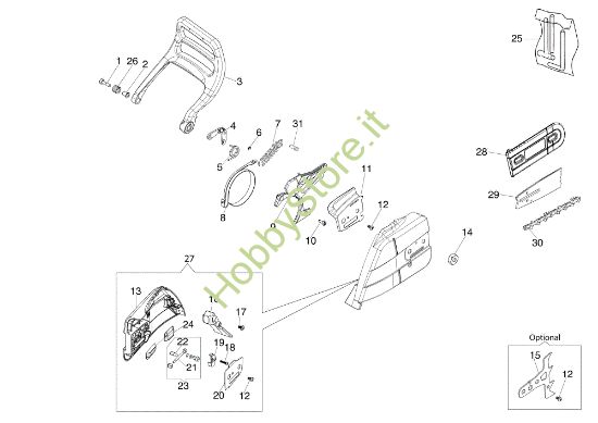 Picture of Freno e copricatena MT 6510 (EURO 5) Motosega
