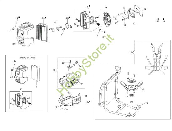 Picture of Serbatoio / Telaio (Basso) DSH 400 BP Decespugliatore