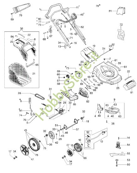 Picture of Esploso LR 48 TBR ALL ROAD PLUS 4 EURO 5 Rasaerba