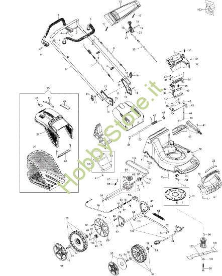 Picture of Esploso AR 53 TBX ALLROAD ALUMINIUM EURO 5 Rasaerba