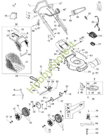 Picture of Esploso completo LR 53 TBXE COMFORT PLUS EURO 5 Rasaerba