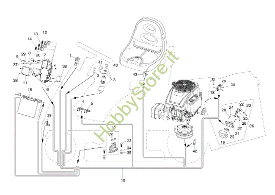 Picture of Impianto elettrico ZEPHYR 72/12,5 K H (3in1) (K1250) EURO 5 Trattorino
