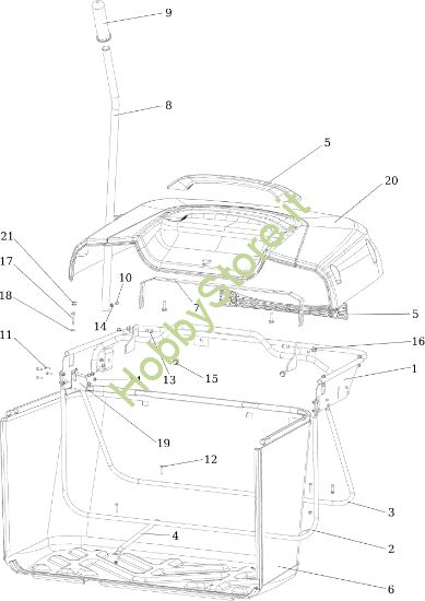 Picture of Sacco raccoglierba EF 106/24 KH (K2400AVD V-twin - EURO5) Cat. 2019 Trattorino