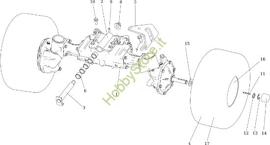 Picture of Assale anteriore EF 106/24 KH 4X4 (K2400AVD V-twin - EURO5) Cat. 2019 Trattorino