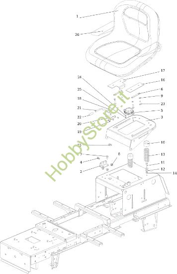 Picture of Cofano (1/2) EF 106/24 KH 4X4 (K2400AVD V-twin - EURO5) Cat. 2019 Trattorino
