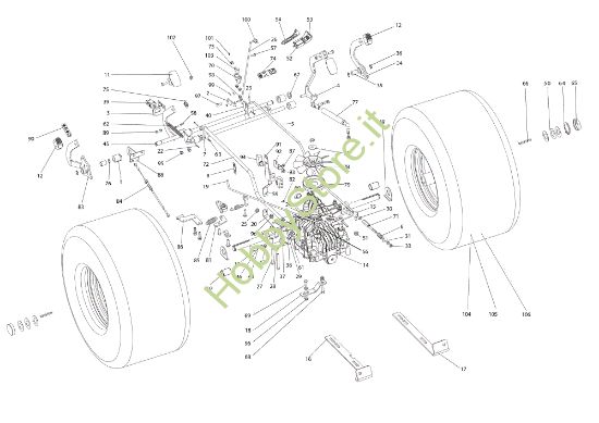 Picture of Trasmissione EF 106/24 KH 4X4 (K2400AVD V-twin - EURO5) Cat. 2019 Trattorino