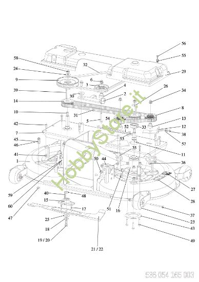 Picture of Piatto di taglio (1/2) EF 106/24 KH 4X4 (K2400AVD V-twin - EURO5) Cat. 2019 Trattorino