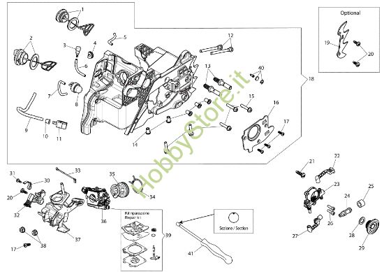 Picture of Basamento MTH 400 (Euro 1) Motosega