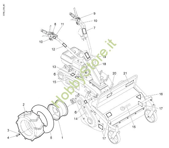 Picture of Ruota motrice - Kit targhette DR 65 (K1100 H) Trinciasarmenti