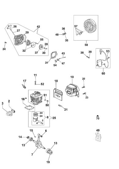 Picture of Motore e avviamento MT 6300 Motosega