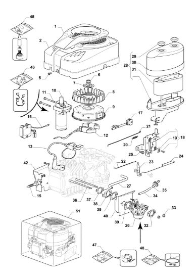 Picture of Avviamento, carburatore e filtro aria EF 93/16 K Cat.2021 Trattorino