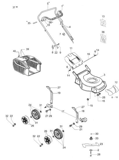 Picture of Esploso completo LR 44 PK COMFORT (K450) Rasaerba