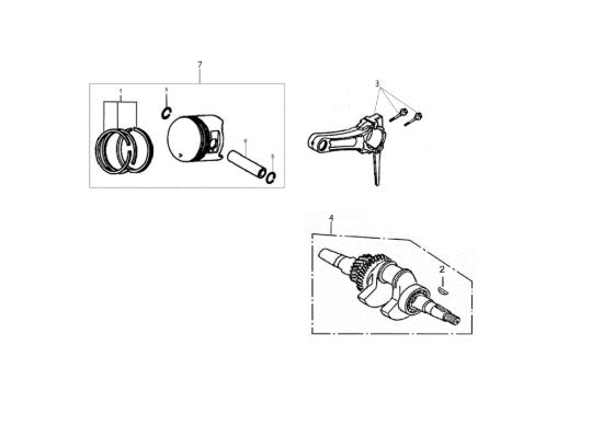 Picture of Albero e pistone MOTORE K1100 H (EURO5) Motore