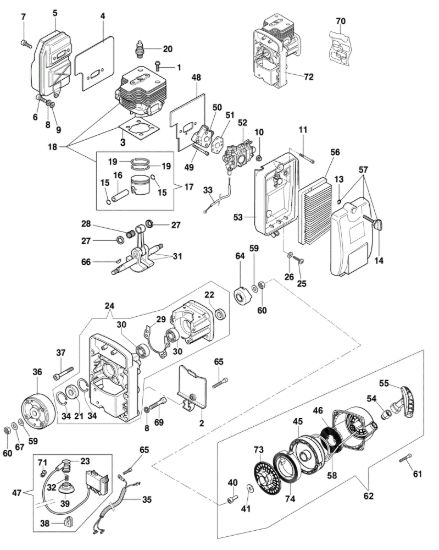 Picture of Avviamento e motore AT 2063 Atomizzatore
