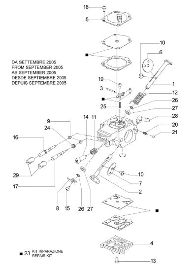 Picture of Carburatore HDA-225 TT 163 Troncatore