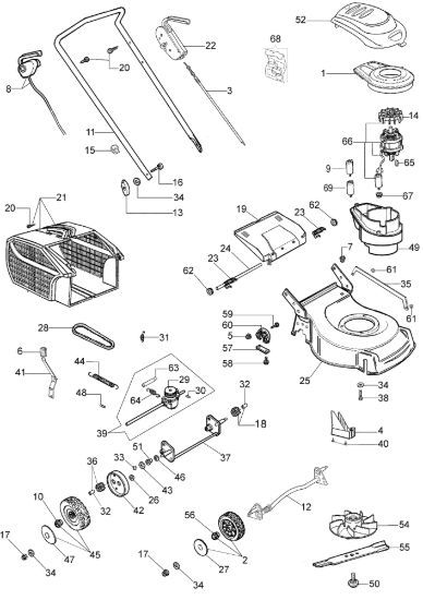 Picture of Esploso completo LR 48 TE Rasaerba elettrico
