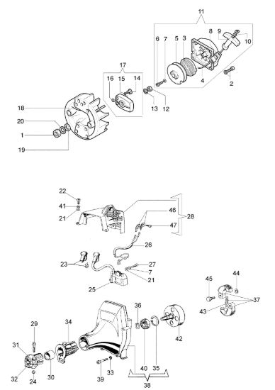 Picture of Avviamento e frizione 8350 IC Decespugliatore