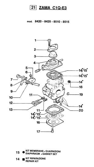 Picture of Carburatore C1Q-E3 8420 IC Decespugliatore