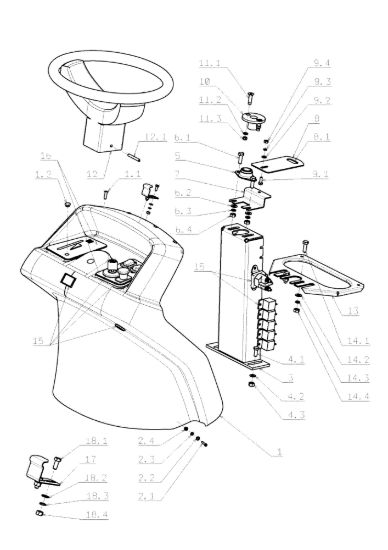 Picture of Cofano (2/3) EF 105J/16H Cat.2008 Trattorino