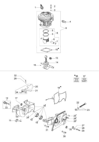 Picture of Motore e basamento MT 7200 Motosega